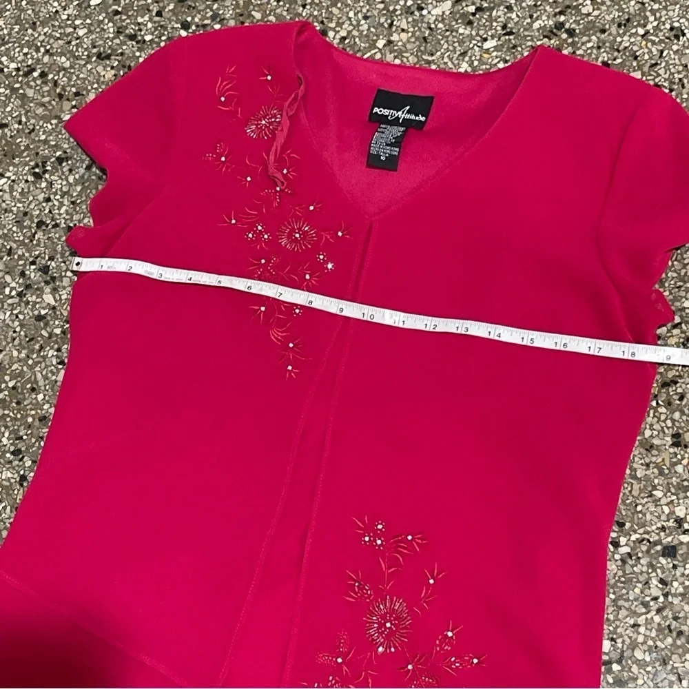 Positive Attitude Vibrant Pink Maxi Dress Size 10 - Picture 11 of 13